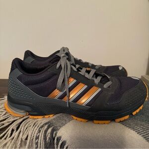 Adidas Black and Orange Sneakers Sz 10